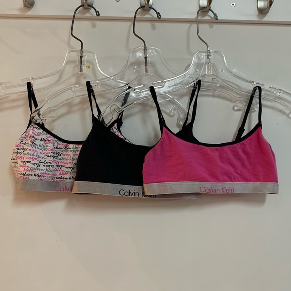 3 Calvin Klein Kids Bras - Picture 1 of 5